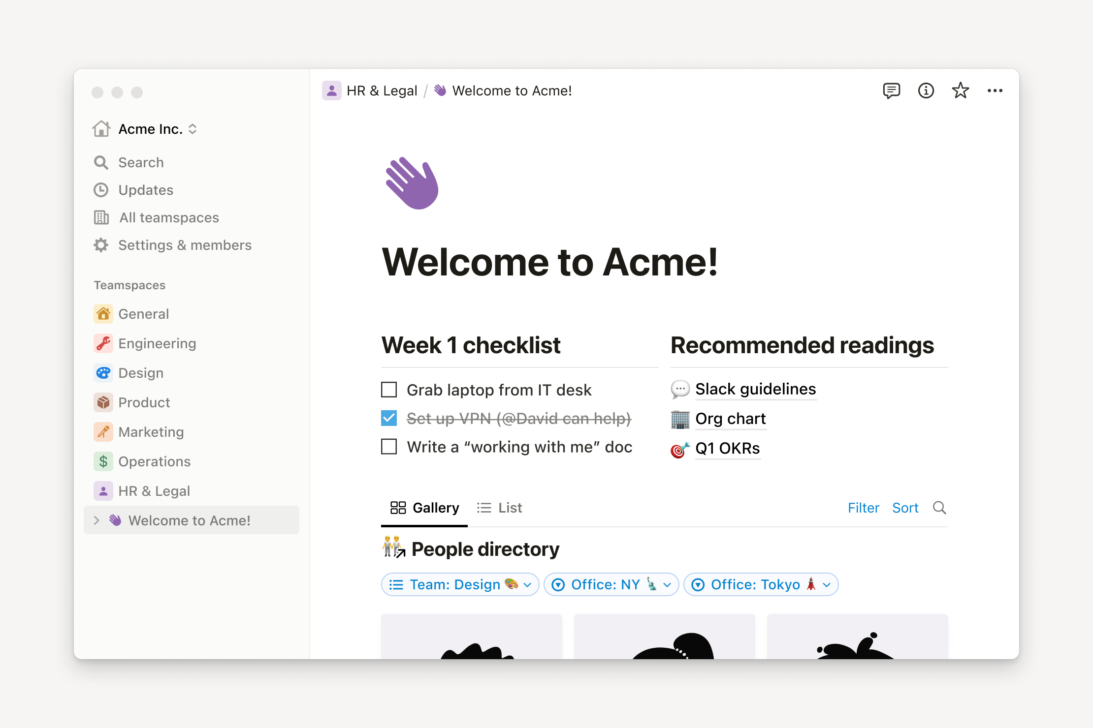Notionのページ画面